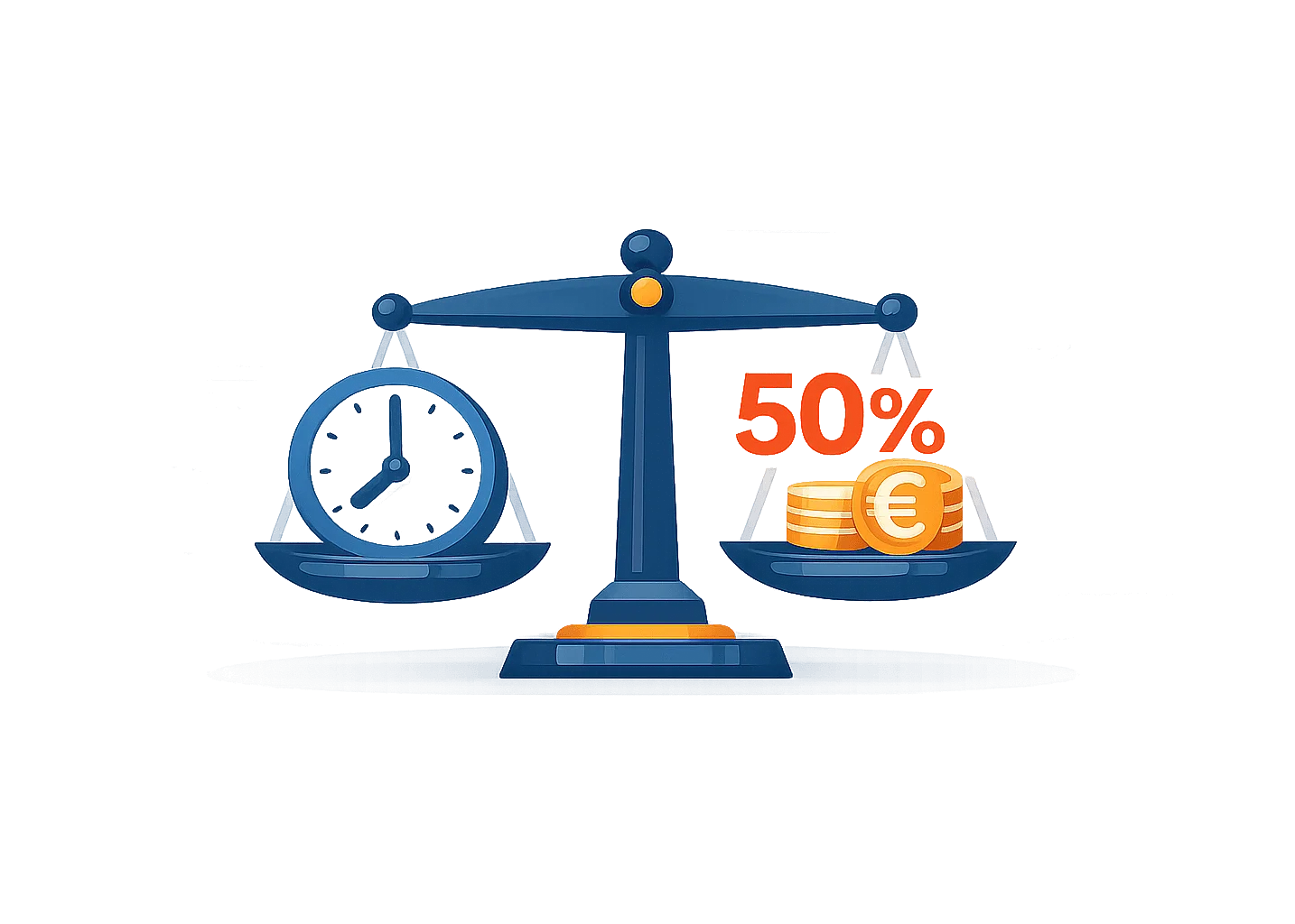 Illustration zum Thema Stundenbewertung von Überstunden