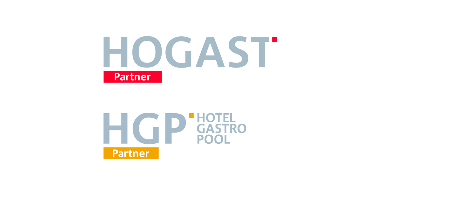Abbildung der Logos von unseren Partnern HOGAST und HGP